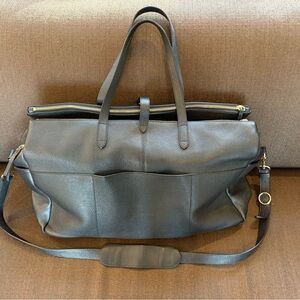 Cuyana Black Leather Travel Bag